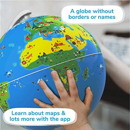 PlayShifu Educational Globe for Kids - Orboot Earth (Globe + App) Interactive AR World Globe | 400 Wonders, 1000+ Facts | STEM Toy Gifts for Kids 4-10 Years | No Borders, No Names on Orboot Globe