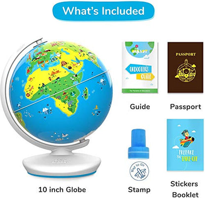 PlayShifu Educational Globe for Kids - Orboot Earth (Globe + App) Interactive AR World Globe | 400 Wonders, 1000+ Facts | STEM Toy Gifts for Kids 4-10 Years | No Borders, No Names on Orboot Globe