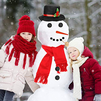 Colovis 16Pcs Snowman Decorating Kit, Snowman Making Kit Winter Party Kids Toys Christmas Holiday Decoration Gift(1 Pack)