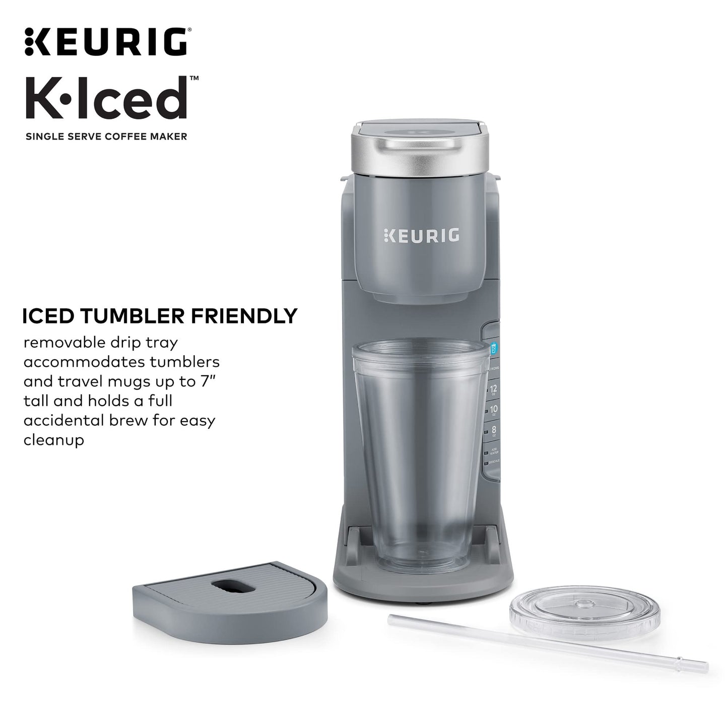 Keurig K-Iced Single Serve Coffee Maker - Brews Hot and Cold - Gray