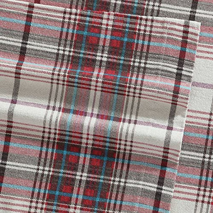 Eddie Bauer - Queen Sheets, Cotton Flannel Bedding Set, Brushed for Extra Softness, Cozy Home Decor (Montlake Plaid, Queen)