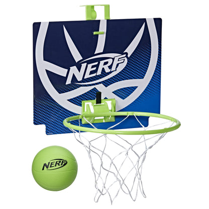 NERF Nerfoop, Classic Mini Foam Basketball and Hoop, Hooks On Doors, Indoor and Outdoor Play