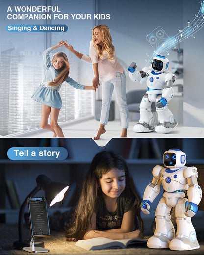 Ruko 1088 Smart Robots for Kids, Large Programmable Interactive RC Robot with Voice Control, APP Control, Present for 4 5 6 7 8 9 Years Old Kids Boys and Girls