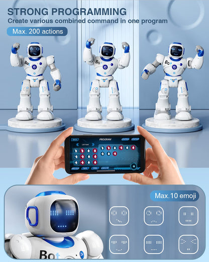 Ruko 1088 Smart Robots for Kids, Large Programmable Interactive RC Robot with Voice Control, APP Control, Present for 4 5 6 7 8 9 Years Old Kids Boys and Girls