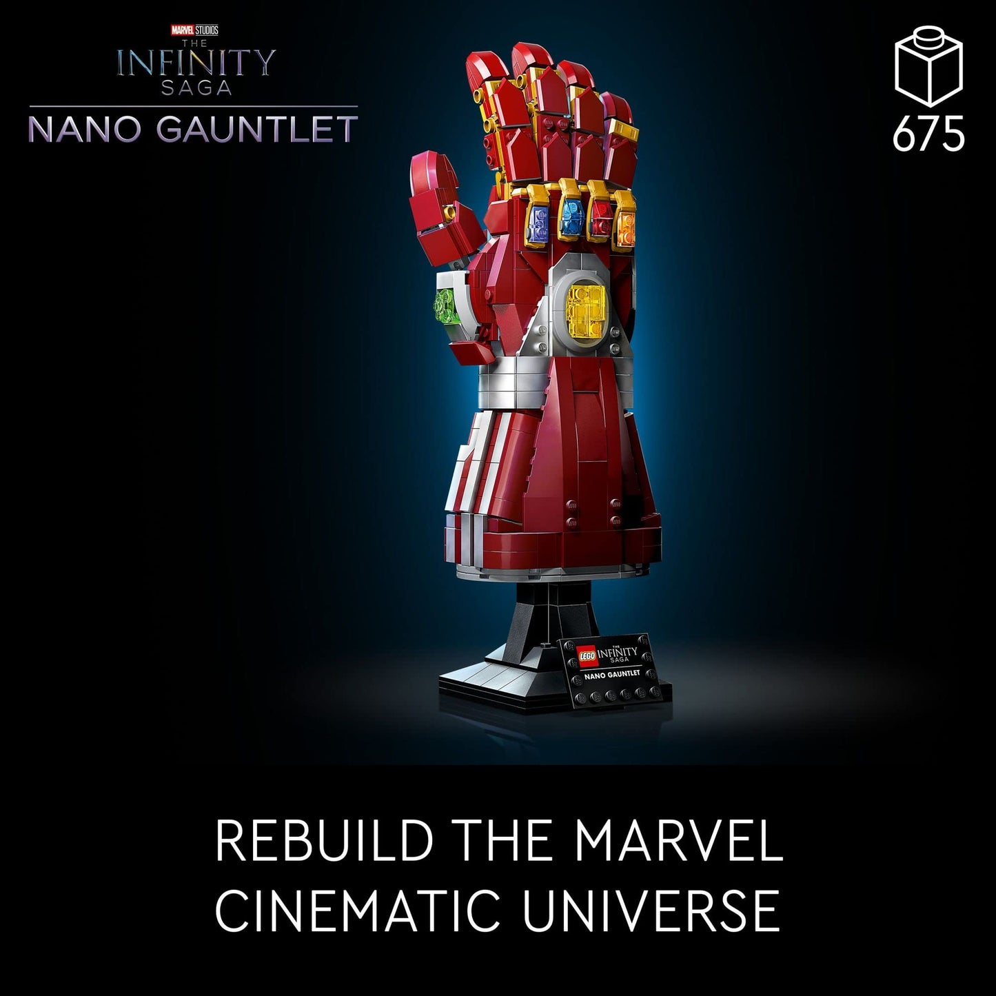 LEGO Marvel Nano Gauntlet, Iron Man Model with Infinity Stones, 76223 Avengers: Endgame Film Set, Collectable Memorabilia, Gift Idea for Adults and Teens