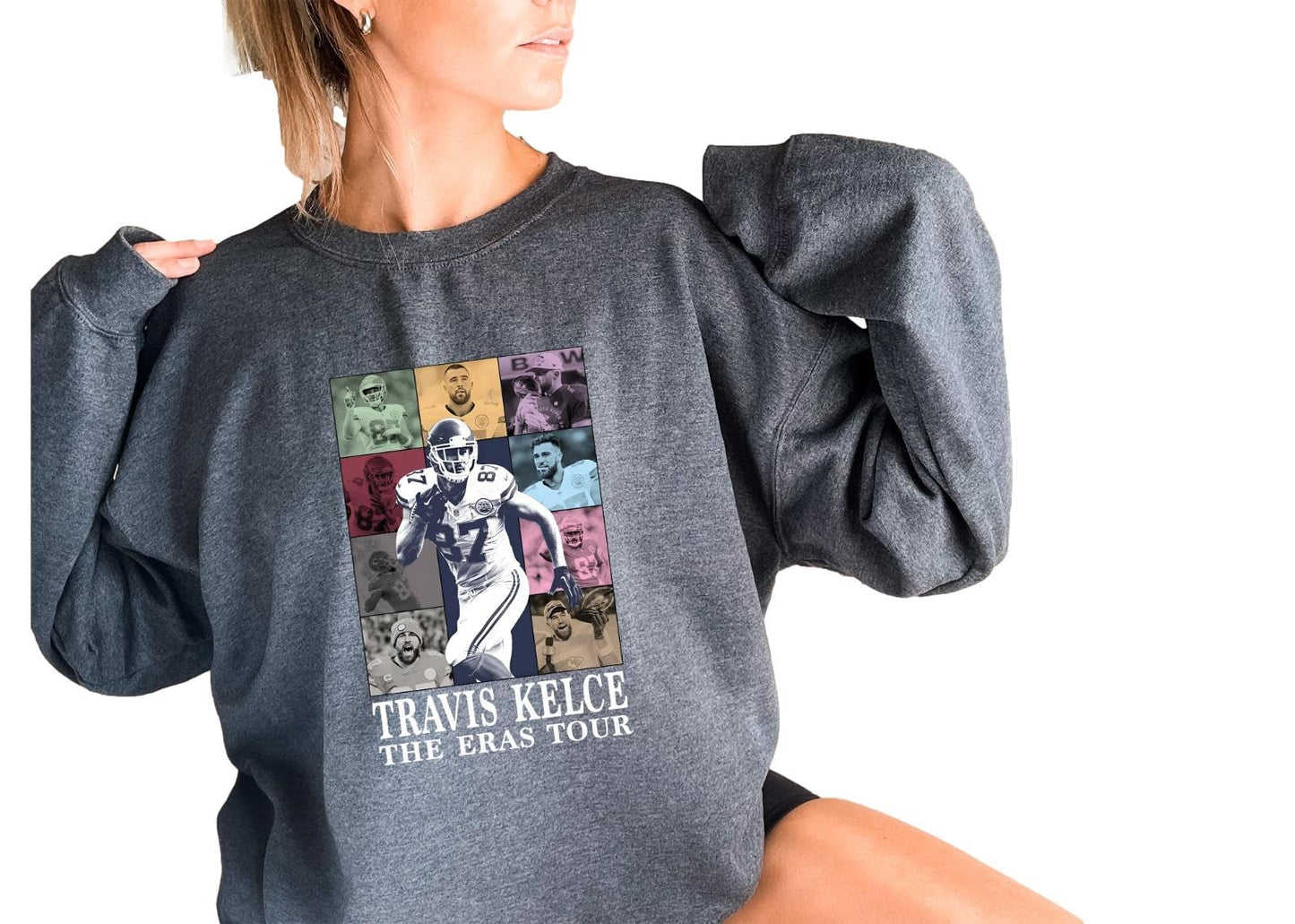 Inspired of Travis Kelce,Football fan gifts,america football sweatshirt,custom design football,DTF print football design