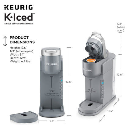 Keurig K-Iced Single Serve Coffee Maker - Brews Hot and Cold - Gray