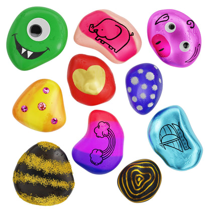 Rock Painting Kit for Kids - Arts and Crafts for Girls & Boys Ages 6-12 - Craft Kits Art Set - Supplies for Painting Rocks - Best Tween Paint Gift Ideas for Kids Activities Age 6 7 8 9 10 11