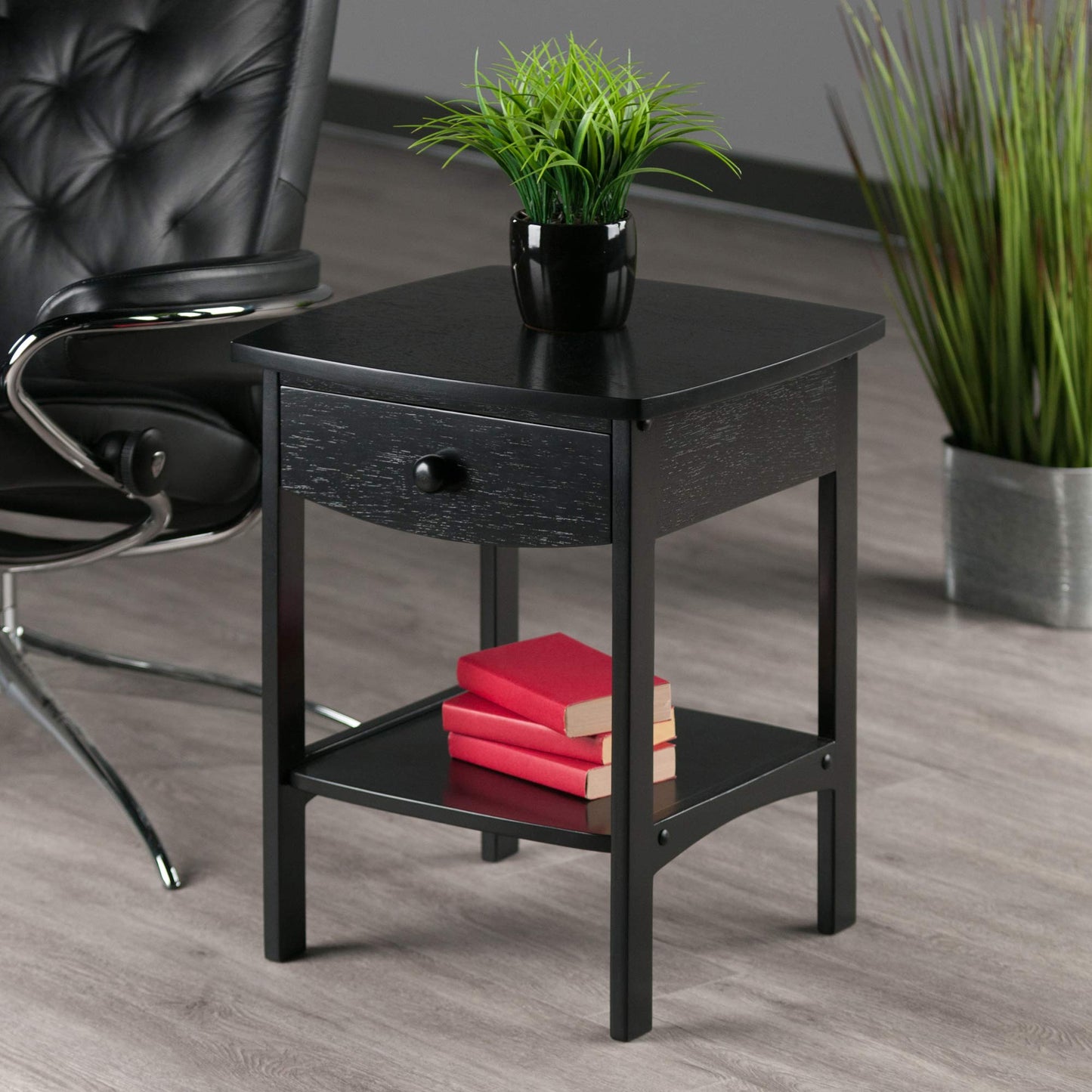 Winsome Wood Claire Accent Table, Black