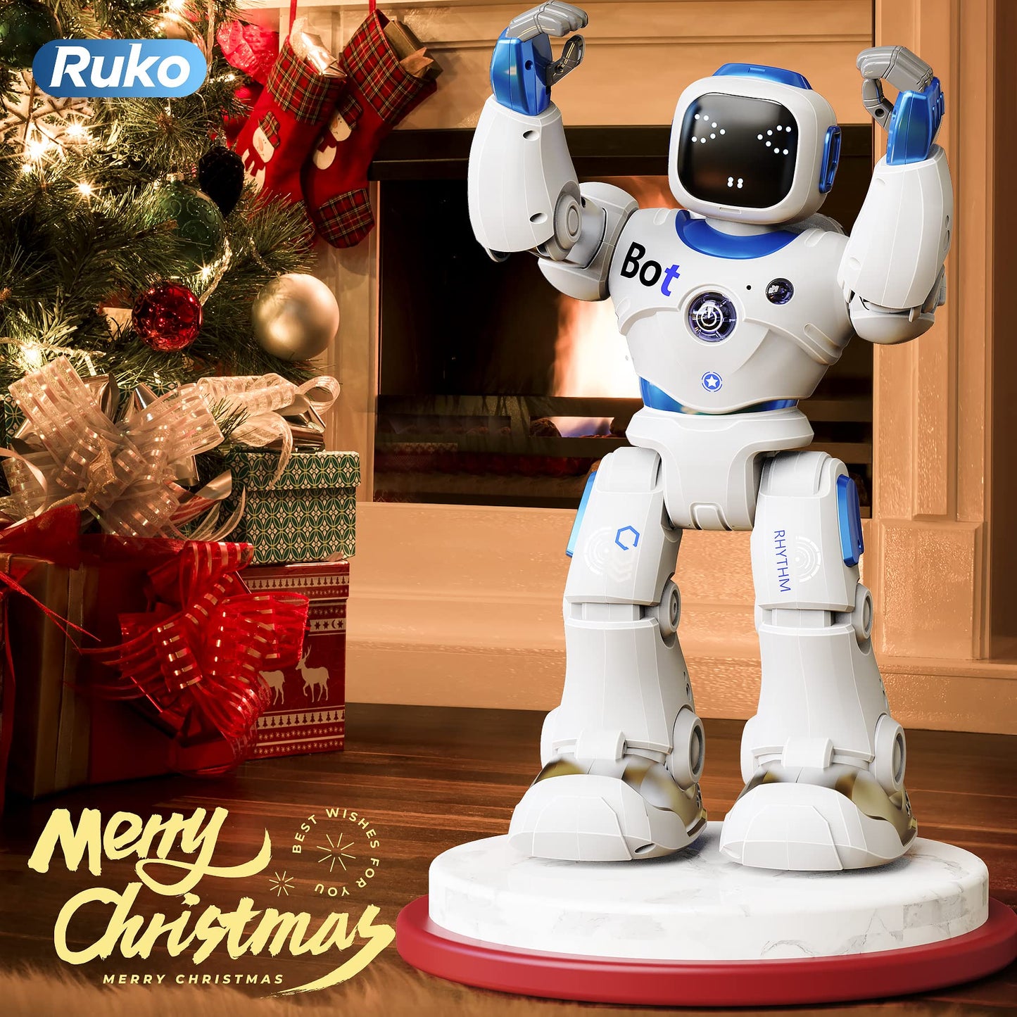 Ruko 1088 Smart Robots for Kids, Large Programmable Interactive RC Robot with Voice Control, APP Control, Present for 4 5 6 7 8 9 Years Old Kids Boys and Girls